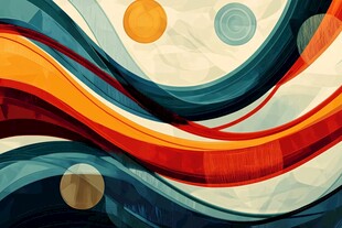 抽象多彩波浪艺术图案