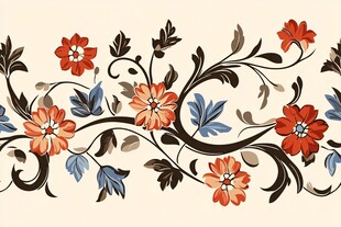 花卉藤蔓装饰图案设计