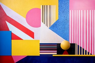 多彩几何抽象艺术图案