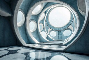 未来感科幻风格环形空间