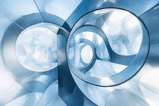 未来感蓝色环形科幻空间