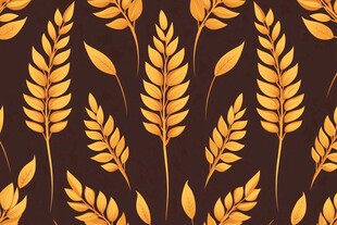 金色麦穗图案背景纹理