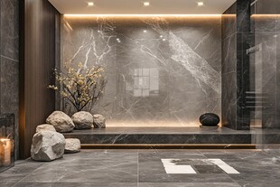 现代简约风大理石玄关设计