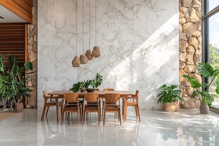 现代简约风大理石餐厅空间
