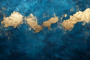 蓝金质感抽象纹理背景图