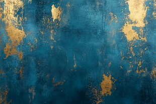 蓝金交织的抽象纹理背景