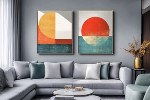 现代简约风客厅装饰画