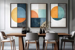 现代简约风餐厅装饰画布置