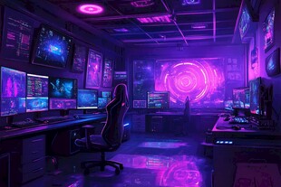 未来感科技风的酷炫工作室