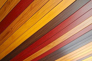 多彩木质条纹装饰板材