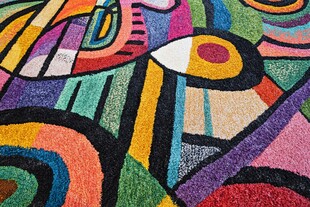 多彩抽象图案地毯艺术