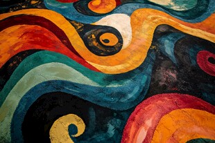 绚丽抽象色彩涂鸦艺术