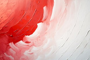 红色白色交织的艺术笔触