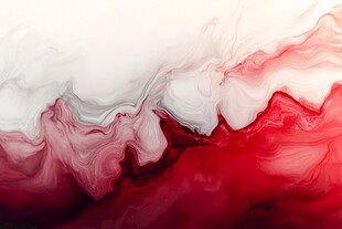 红白色流体抽象艺术纹理