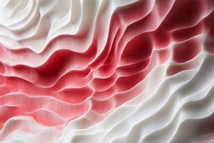 红白渐变波浪纹理图案