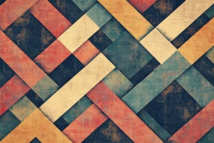 复古几何拼接抽象图案