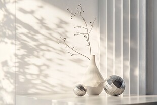 简约室内的雅致花瓶摆件