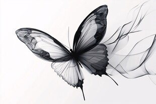 黑白蝶影 如烟幻梦