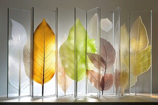 叶脉艺术屏风 自然之美展现