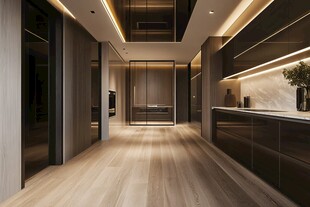 现代简约风宽敞走廊空间