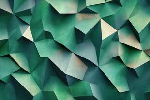 绿色立体多边形几何背景