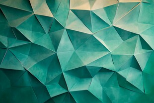 绿色立体多边形几何背景