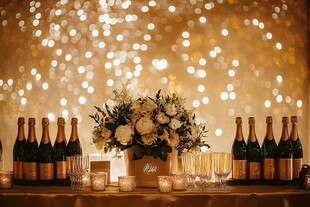 浪漫香槟花饰婚礼场景