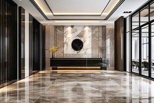 现代豪华大理石风格大堂