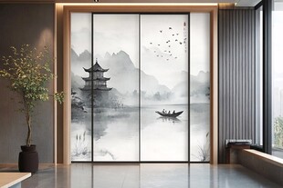 中式山水意境移门设计