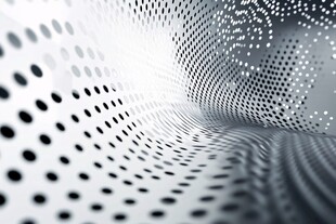 黑白点状抽象科技背景图