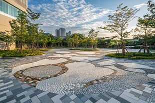 现代庭院别致铺地景观