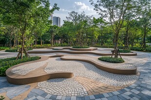 城市公园创意休憩景观区