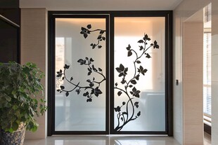 雕花玻璃推拉门 室内景致