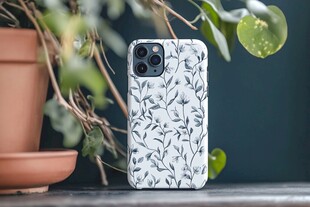 简约花卉图案手机壳展示
