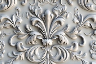 欧式浮雕花纹墙面装饰