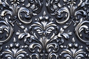 银黑色欧式奢华花纹图案