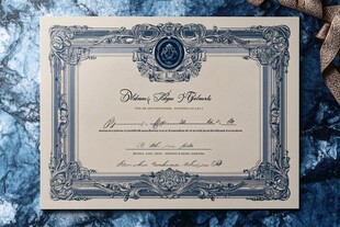 复古精美欧式荣誉证书样式