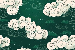 中式云纹图案背景设计
