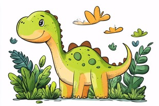 可爱小恐龙的丛林奇遇