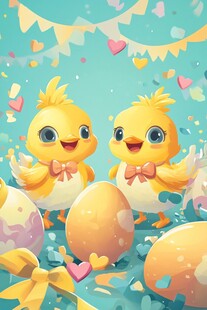 两只萌小鸡的欢乐彩蛋派对