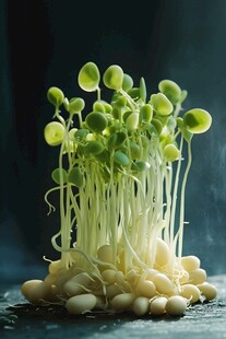 豆芽茁壮生长的微观世界
