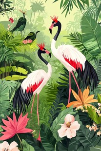 鹤舞丛林间的自然之美