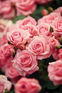 娇艳粉色玫瑰绽放