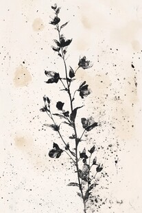 水墨花卉图 中式典雅韵味