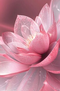 梦幻粉色莲花特写