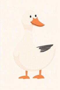 可爱卡通大白鹅形象