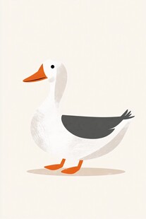 可爱卡通鹅插画