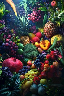缤纷多彩的新鲜蔬果世界