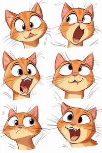 可爱猫咪的多样表情瞬间