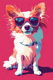 时尚萌犬戴墨镜超吸睛